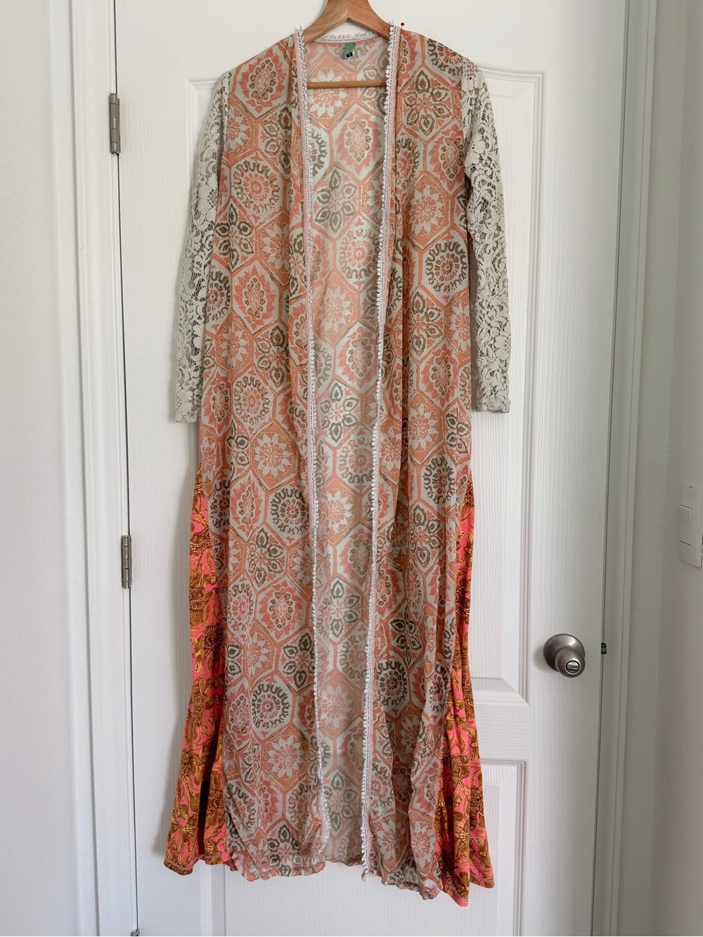 Maaji Peach & Cream Long Sleeve Cover Up